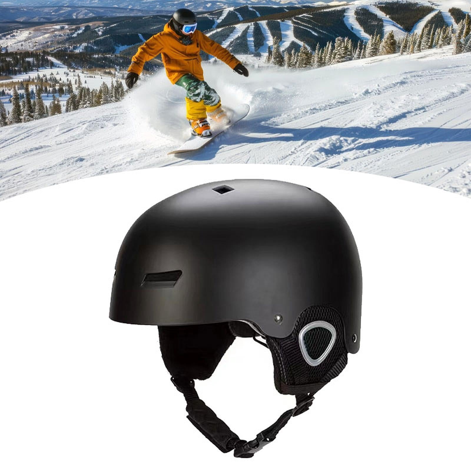 figatia Ski Helmet Skateboard Helmet Detachable Lining Sports Helmet Snow Helmet for Winter Sports Rock Climbing Skateboard Men Women Black L