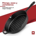 thumbnail image 3 of Set de Sartén y Sartén Grill de Hierro Fundido Ultrachef, 2 Piezas, 20 cm / 25 cm, 3 of 8