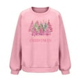 thumbnail image 6 of Womens Christmas Sweatshirts Loose Waffle Crewneck Long Sleeve Shirts Christmas Tree Printed Sweaters Casual Fashion Xmas Holiday Party Pullover Tops, 6 of 6