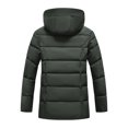 thumbnail image 4 of Wrtxtat Men's Long Puffer Jacket Winter Heavyweight Warm Full Zip Outerwear with Detachable Hood Fashion Outdoor Snow Skiing Jacket Army Green XXXL, 4 of 4