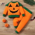 thumbnail image 2 of LNMQLPDBS Toddler Overalls Girls Halloween Toddler Girl Outfits Baby Going Home Outfit Girl Christmas Onesie Baby Babygirl Winter Clothes 3 to 6, Orange 12-18 Months, 2 of 9