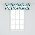 thumbnail image 2 of Ambesonne Winter Valance Pack of 2, Bear Portraits Wilderness, 54"X12", Teal Charcoal Grey White, 2 of 3