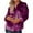 Hot Pink, variant on Women's Plus Size Vintage Velvet Top Fall Winter Long Sleeve Shirts Casual Lapel Collar Button Down Shirts Blouses with Pockets