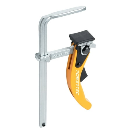 UPC: 0843441104155 | POWERTEC 7” Quick Release Ratcheting Table Clamp for MFT and Guide Rail System  71408