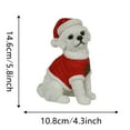 thumbnail image 2 of Cute Christmas Hat Dog Figurines – Resin Corgi, Bichon, and Labrador Holiday Decorations – Miniature Tabletop Ornaments for Christmas Decor, Gift for Dog Lovers, 2 of 4