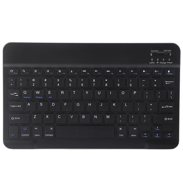 HLONK Wireless Bluetooth Keyboard 10Inch Lightweight UltraWide for IOS/Windows(Black )