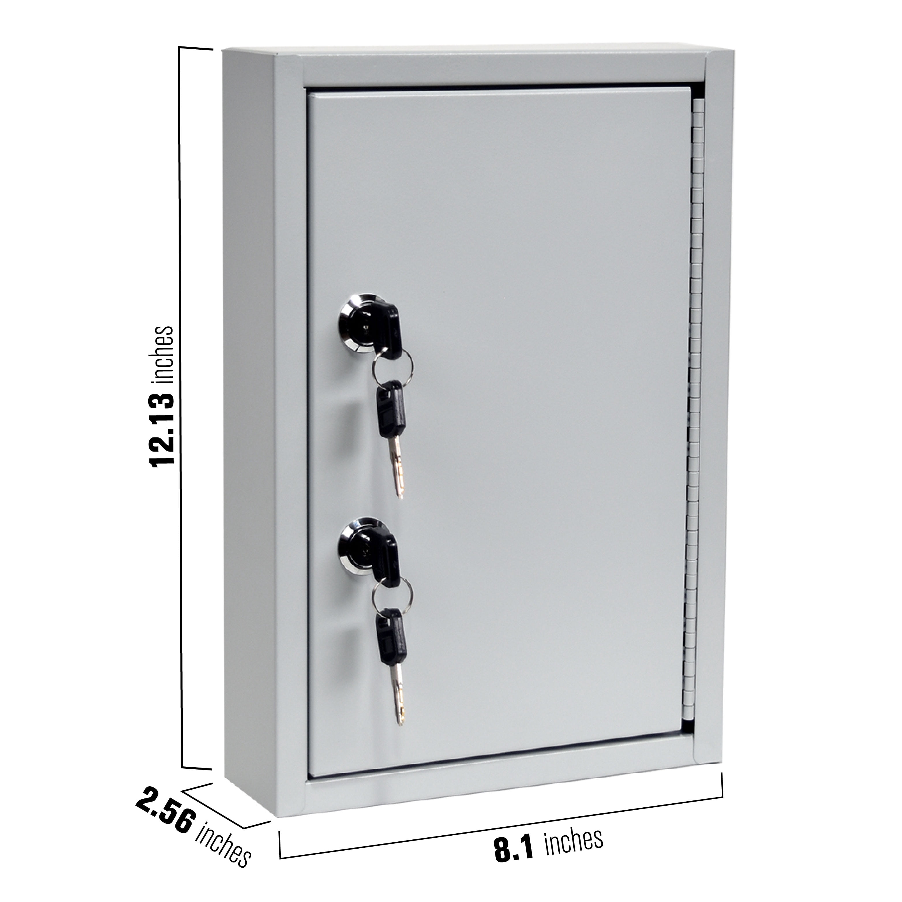 BankSupplies Fort Knox 40 Key Cabinet | Dual Lock Control Key Box | 22 Gauge