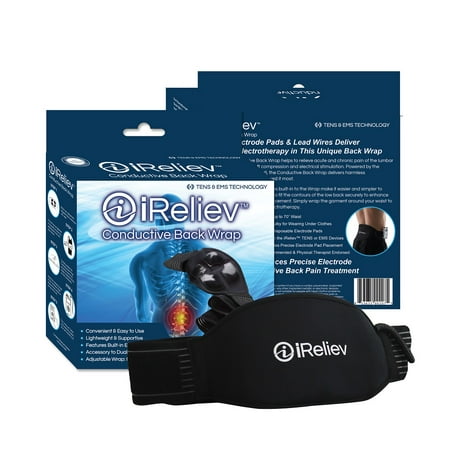 Conductive Back Wrap TENS Unit or EMS Device Accessory to Replace Need for Electrodes (Device Not Included) from iReliev