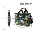 thumbnail image 3 of FORMRS Insulated Cooler Bag 24 Cans Capacity Soft Leakproof Lunch Box with Side Pockets, Floral Orange Pattern, 3 of 7