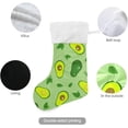 thumbnail image 3 of Coolnut 17.7 Inch Christmas Stockings, 1 PCS Avocado Pattern Presonalized Large Stocking Sock for Family Holiday Xmas Party Decorations, 3 of 7