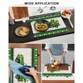 thumbnail image 5 of Large Induction Cooktop Protector Mat St. Patrick's Day Stove Top Covers for Electric Stove, Shamrock Truck Green Plaid Beige Decorative Stove Burner Cover Mats, Glass Top Stove Cover, 5 of 7