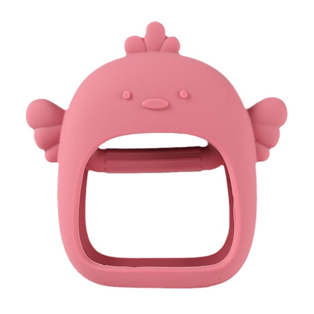 LUVCLS Mordedor para bebé, guantes de pollito, mordedor de silicona anti-comer, mano, molar, St