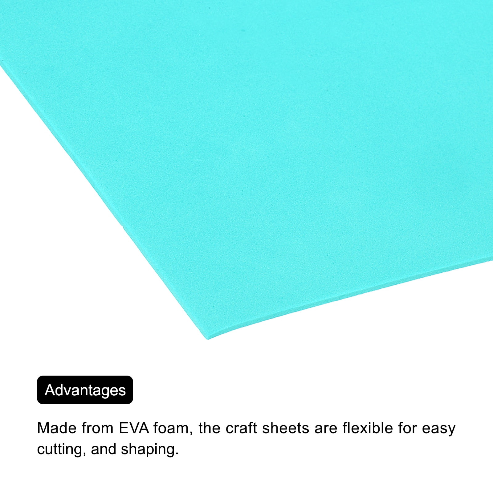 Uxcell EVA Foam Sheets Blue Green 39.4 Inch x 39.4 Inch 2mm Thick Crafts Foam Sheets for Costumes, Arts and Crafts Projects Pack of 1