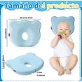 thumbnail image 2 of Almohada Para Bebe Memory Foam Cabeza Prevenir Cabeza Plana Azul, 2 of 4