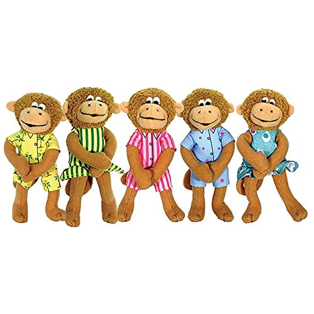 Set de juego Finger Puppet MerryMakers Five Little Monkeys x5