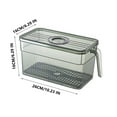 thumbnail image 2 of Food Storage Container with Date Tracker | 3L Refrigerator Organizer Box | Built-in Drain Board for Fruits & Vegetables | Clear Plastic with Lid | Stackable Design, 2 of 3