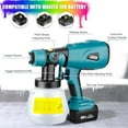 thumbnail image 6 of Cordless Paint Sprayer for Makita 18v Battery, Spray Gun, 200W Paint Sprayer for Home Interior and Exterior, House Painting(Battery Not Included), 6 of 7