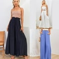 thumbnail image 6 of Women's Loose Palazzo Pants Casual High Waist Wide Leg Trousers with Pockets, 6 of 20