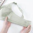 thumbnail image 3 of Front Closure Lace Bra for Women Longline Wireless Padded Bra Push Up Bralette Adjustable Sexy Comfort Lingerie Top, 3 of 4