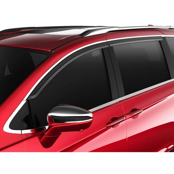 Husky Liners Low Profile Ventvisors/Rain Guards Fits 2014-2023 Chrysler Pacifica 4 pc. Smoke w/ Chrome Trim