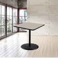 thumbnail image 2 of Hampden Furnishings Bennet Collection Steel Frame 36" Square Top, Round Base, 42" Height, Cafe Table, Black Frame/Grey Nebula Top, 2 of 5