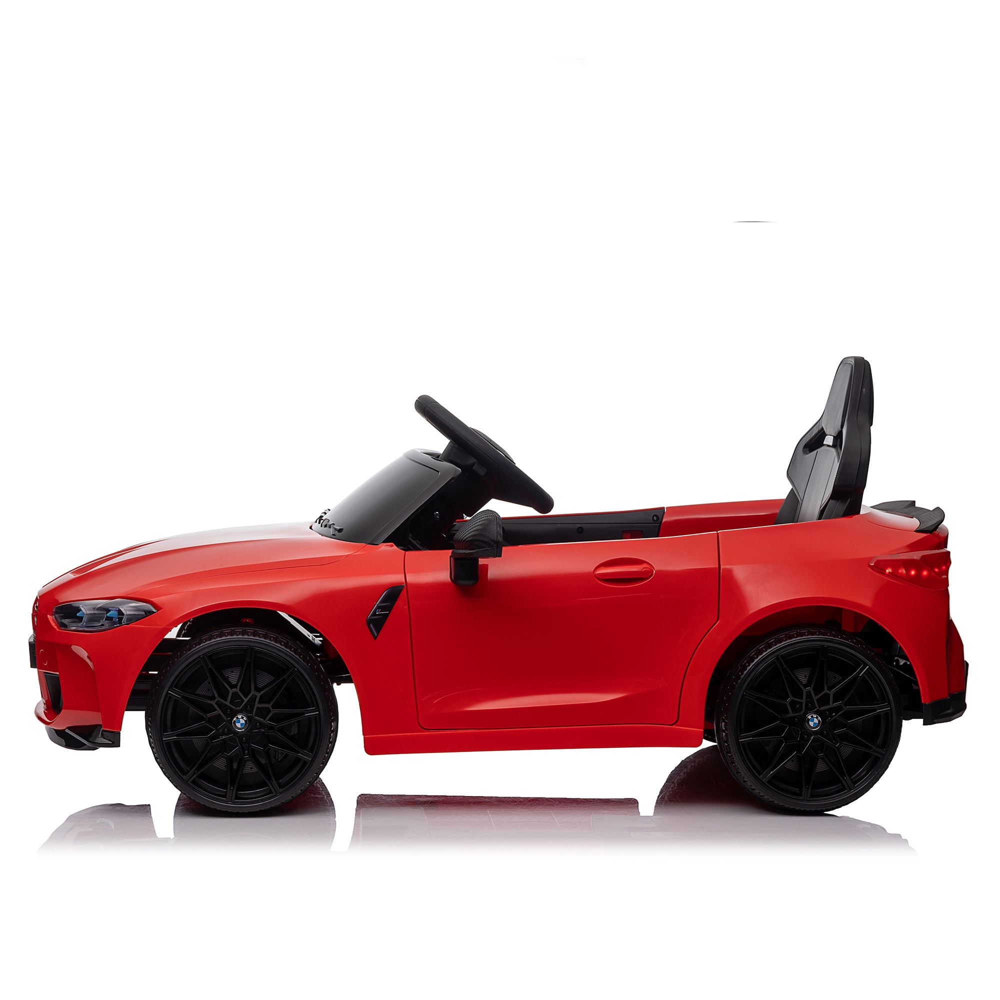 Bmw M4 12v Kids Electric Car with Parent Remote, Battery Powered Cars for Kids, Three Speed Adjustable,Power Display, Usb,Mp3 ,Bluetooth,Led Light,Story, Ride On Car for Boy and Girl Ages 3-8, Red