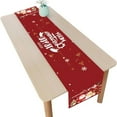2 Packs by queshizhe Decorative Table BannerSanta Snowman Man Polyester