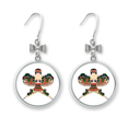 thumbnail image 1 of Traditional Kite Chinese Culture Pattern Bow Earrings Drop Stud Pierced Hook, 1 of 3