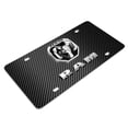 thumbnail image 3 of RAM 2019 up 3D Dual Logo Black Carbon Fiber Patten Stainless Steel License Plate, 3 of 5