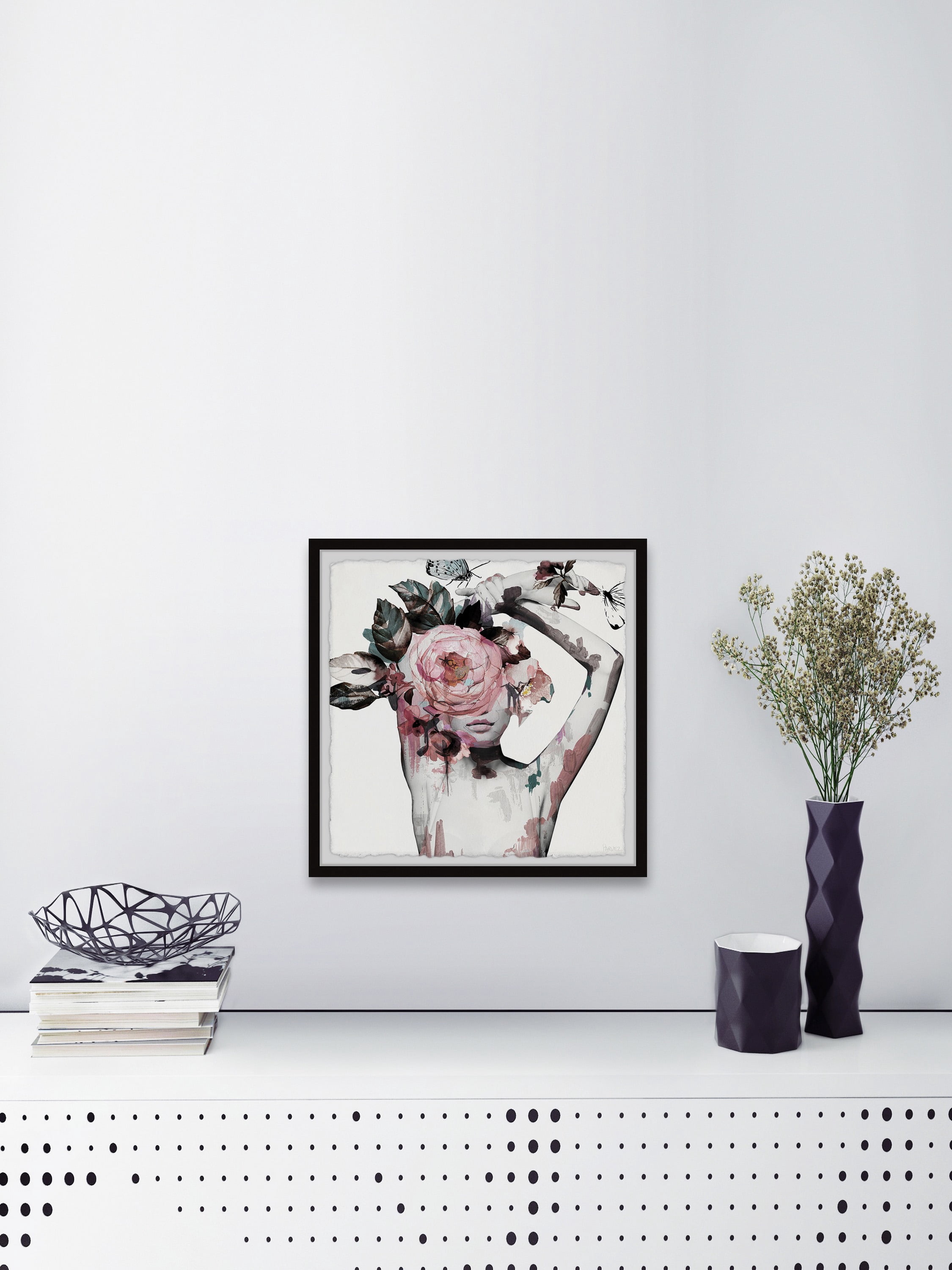 Parvez Taj Tainted Crown Framed Wall Art, 12" x 12"