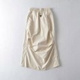 thumbnail image 2 of Annhoo Cargo Skirts for Women Drawstring Elastic Waist Midi Skirts Quick Dry Casual A Line Skirt with Pockets, 2 of 6