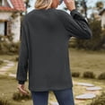 thumbnail image 6 of IMENGL Long Sleeve Shirts for Women Casual Knit Loose Fit Length Relaxed Fit Daily Wear Fall Weekend Travel Layering T-Shirt Soft Women's Basic Tee Long Sleeve Tops,Gray, 6 of 6