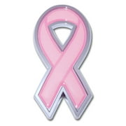 Pink Ribbon Chrome Emblem