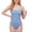 Blue, variant on Cotton Button Crotch Adult Sling Onesie Bodysuit V-neck Button Pink S