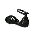 thumbnail image 3 of Nature Breeze Istanbul New Women Leatherette Strappy Ankle Strap Flat Sandal, 3 of 5