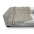 thumbnail image 2 of Geometric Soft Flannel Fleece Throw Blanket, Modern Neutral Style Pattern of Abstract Ornamental Triangles Print, Cozy Plush for Indoor and Outdoor Use, 50" x 60", Pale Sepia and White, by Ambesonne, 2 of 5