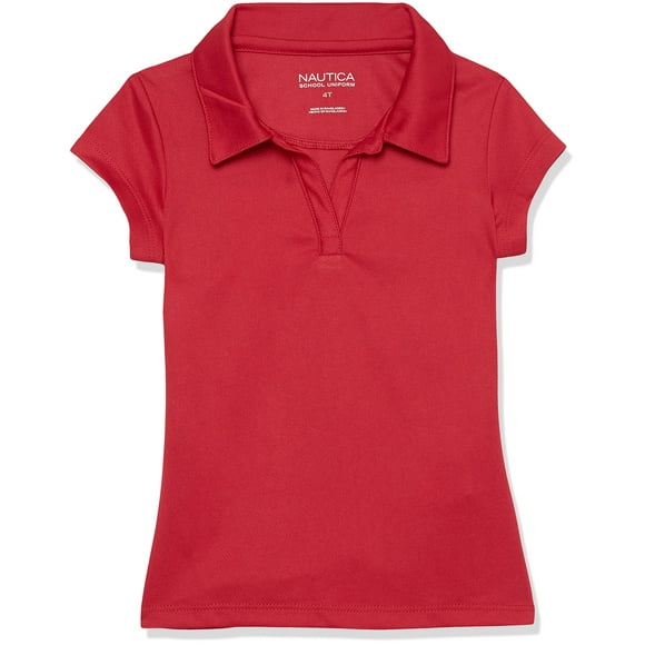 Polo Nautica de manga corta para niñas, color rojo 8-10Y
