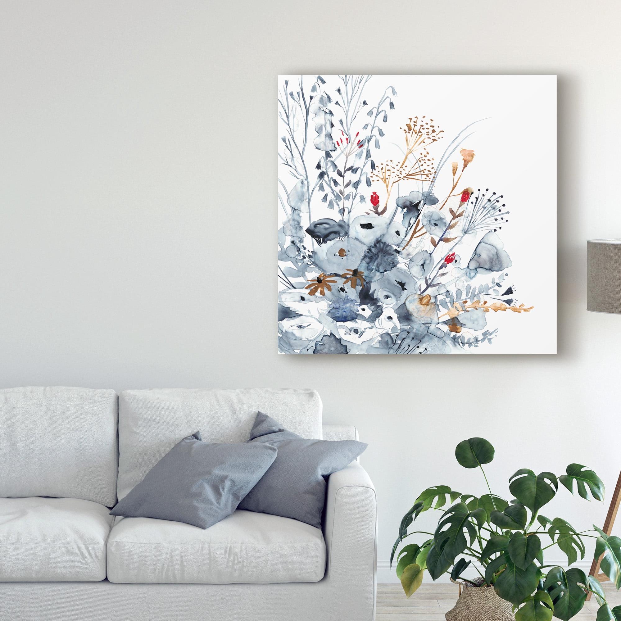 Victoria Borges 'Indigo & Ochre Ii' Canvas Art