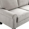 thumbnail image 6 of Serta Copenhagen 61" Round Arm Fabric Loveseat with Storage Light Gray, 6 of 17