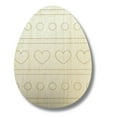 thumbnail image 2 of Unfinished Wood Etched Heart Pattern Egg Shape 16" / 1/4", 2 of 2