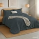 thumbnail image 2 of Juego de Funda para Edredon Duvet Dreamlab, Tamaño Matrimonial, Color Grafito, 3 Piezas, 2 of 9