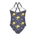 Cloud Star Pattern Girls' One-Piece Swimwear 3T-10T Soft Stretchy for ...
