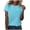 Sky Blue, variant on T-Shirts for Women Short Sleeve Crew Neck Lightweight Pink Spring Clothes Trendy Tops