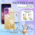 thumbnail image 4 of (3in1 for Samsung Galaxy S23 Plus Case Glitter Sparkly for Women Girls Sparkle Girly Bling Shiny Phone Cover Cute Flowers Floral Design with Ring Pretty Gold Cases for S23 Plus 5G 6.6'', 4 of 12