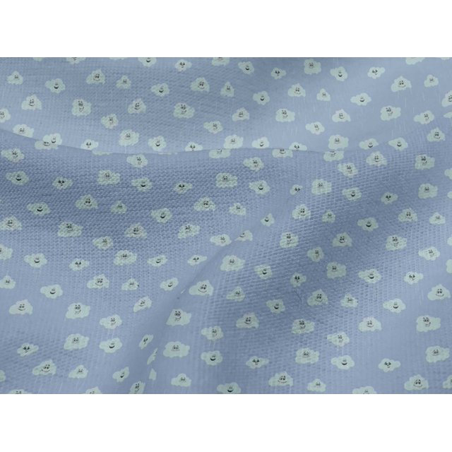 oneOone Viscose Jersey Fabric Rainy Clouds Nature Fabric Prints by Yard 60 Inch Wide