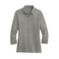thumbnail image 5 of Port Authority Ladies 3/4 Sleeve Meridian Cotton Blend Polo-XL (Monument Grey), 5 of 6