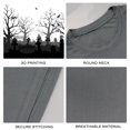 thumbnail image 4 of Coolnut Men's T Shirt Odor Protection Short, Old Cemetery Silhouette Mens Short Sleeve Tees, Grey Crew-Neck Casual Tee Shirts, L, 4 of 6
