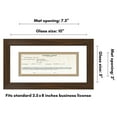 thumbnail image 2 of Americanflat 5x10 Picture Frame with Shatter-Resistant Glass with 3.5x8 Mat Business License Display - Walnut, 2 of 6