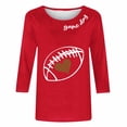 thumbnail image 4 of Mifsaly Plus Size Game Day Shirt Women Football Heart Graphic Long Sleeve Tee Team Fans Game Day Football Tee L, 4 of 5
