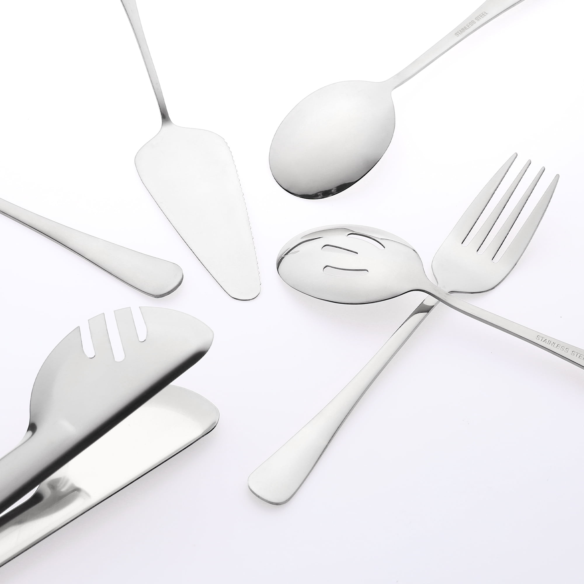 Unique Bargains 10 Piece Silverware Set Stainless Steel Flatware Silver 10 Pcs